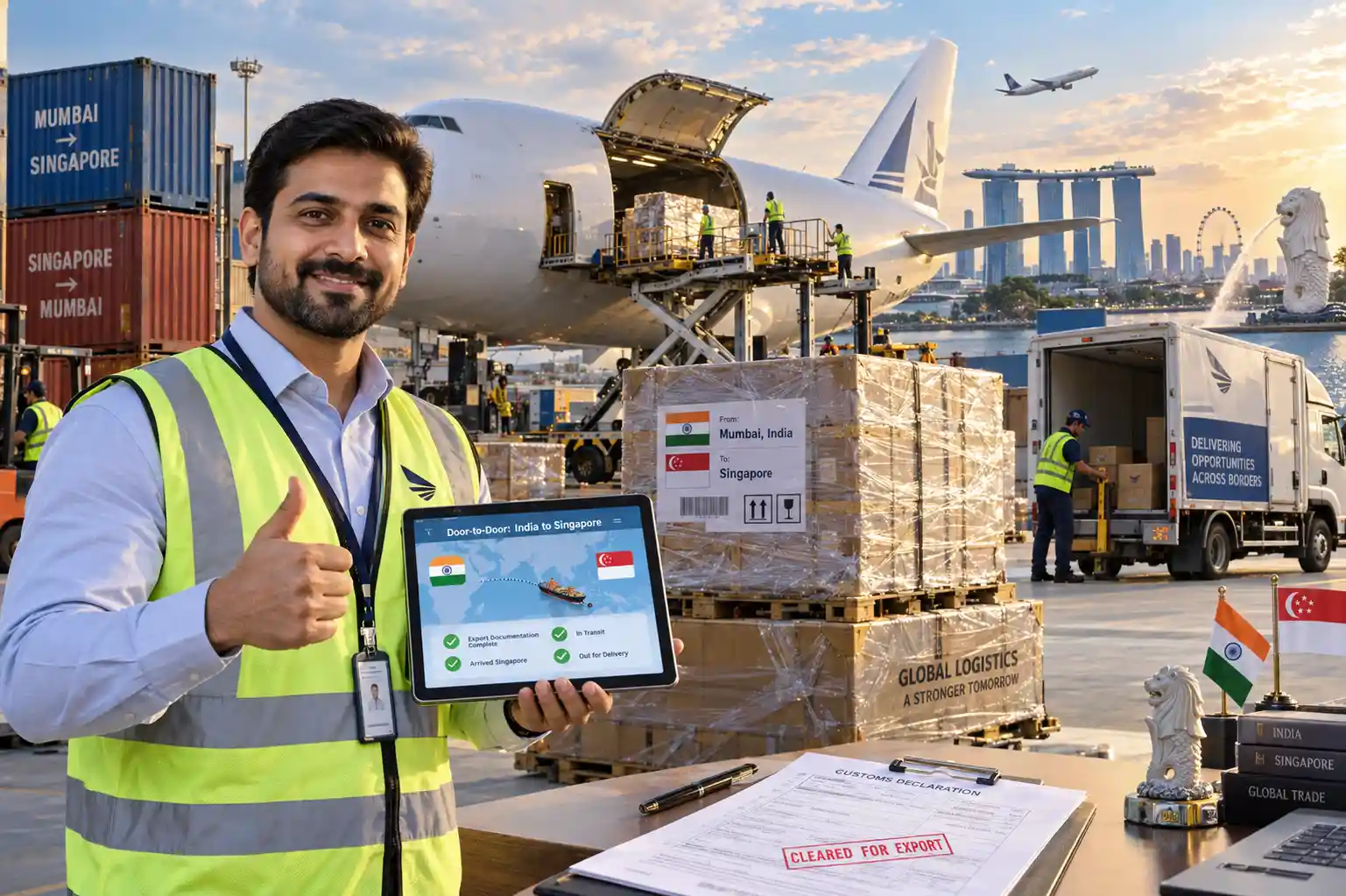 Door-to-Door Shipping India to Singapore